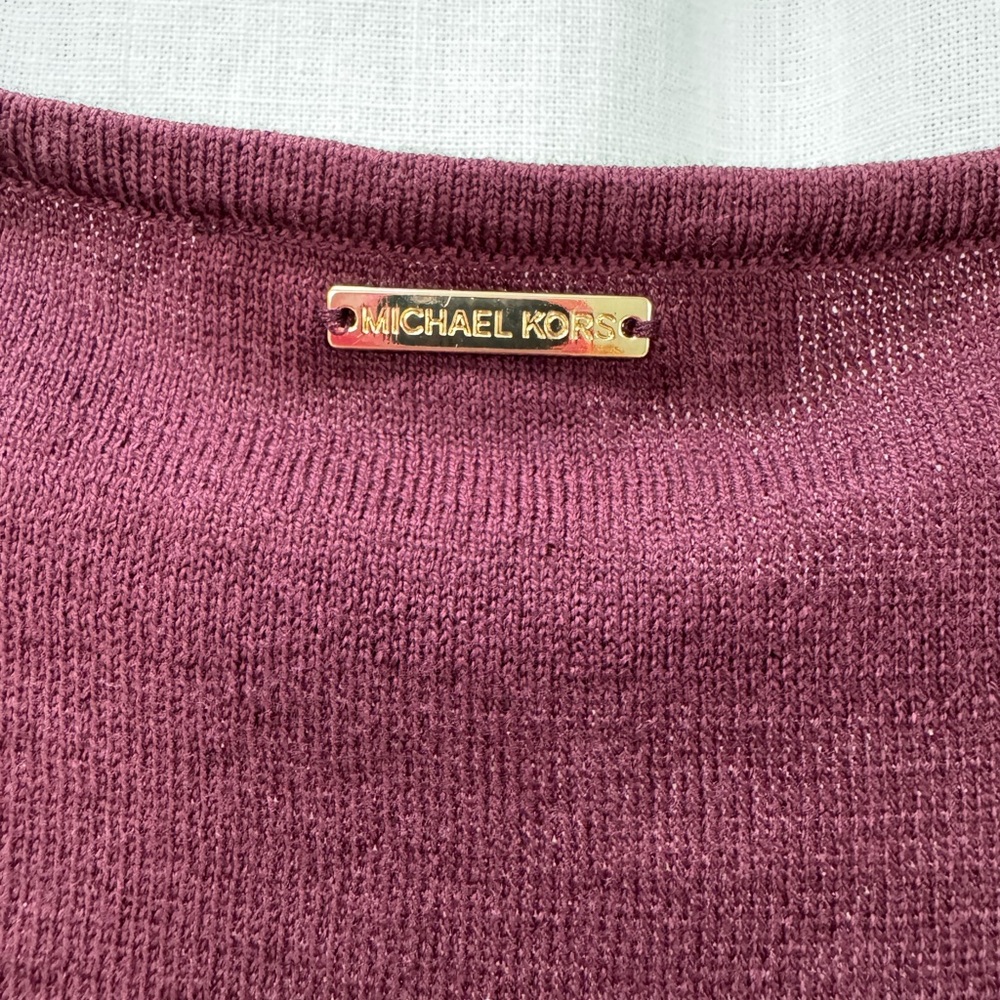 Michael Kors Plum Knit Sleeveless Top with Sequins NWT - Picture 5 of 7